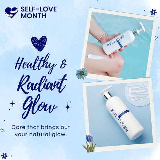 Relumins Advance Day Lotion cream texture close-up for velvety skin feel