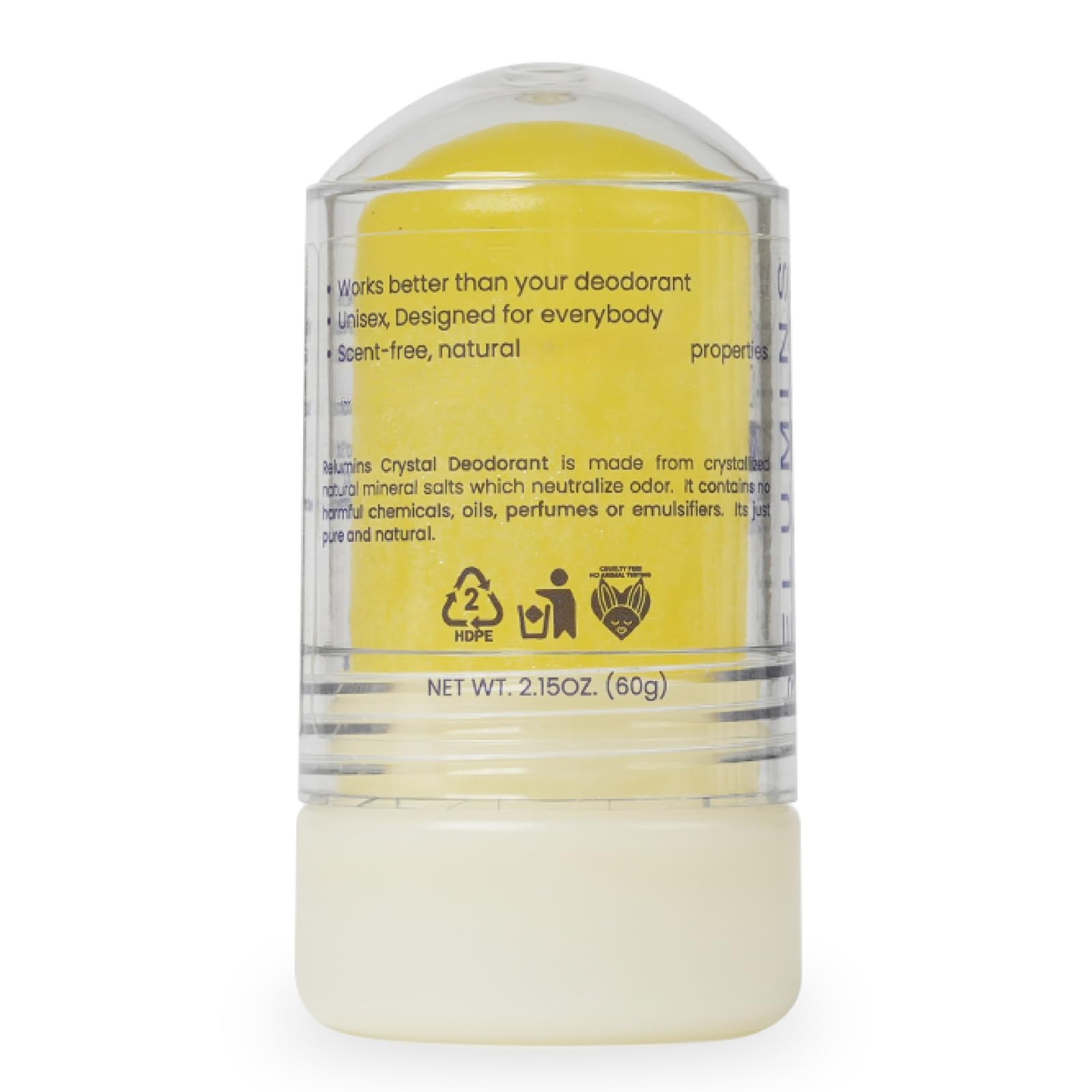 Relumins Cucurmin Crystal travel-ready deodorant fits bags