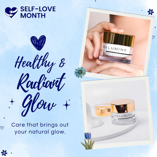 Relumins Intense Glow Daily Protection Cream jar closeup highlights smooth texture for everyday use.