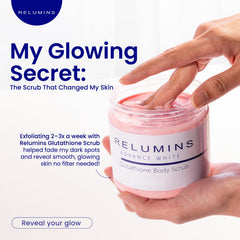 Relumins Premium Summer Body Scrub glutathione ingredient spotlight