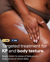 Label of Remedy Science KP Exfoliating Body Moisturizer highlighting ceramides and urea