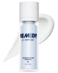 Remedy Science Pore Size Serum bottle front view for pore refinement at night