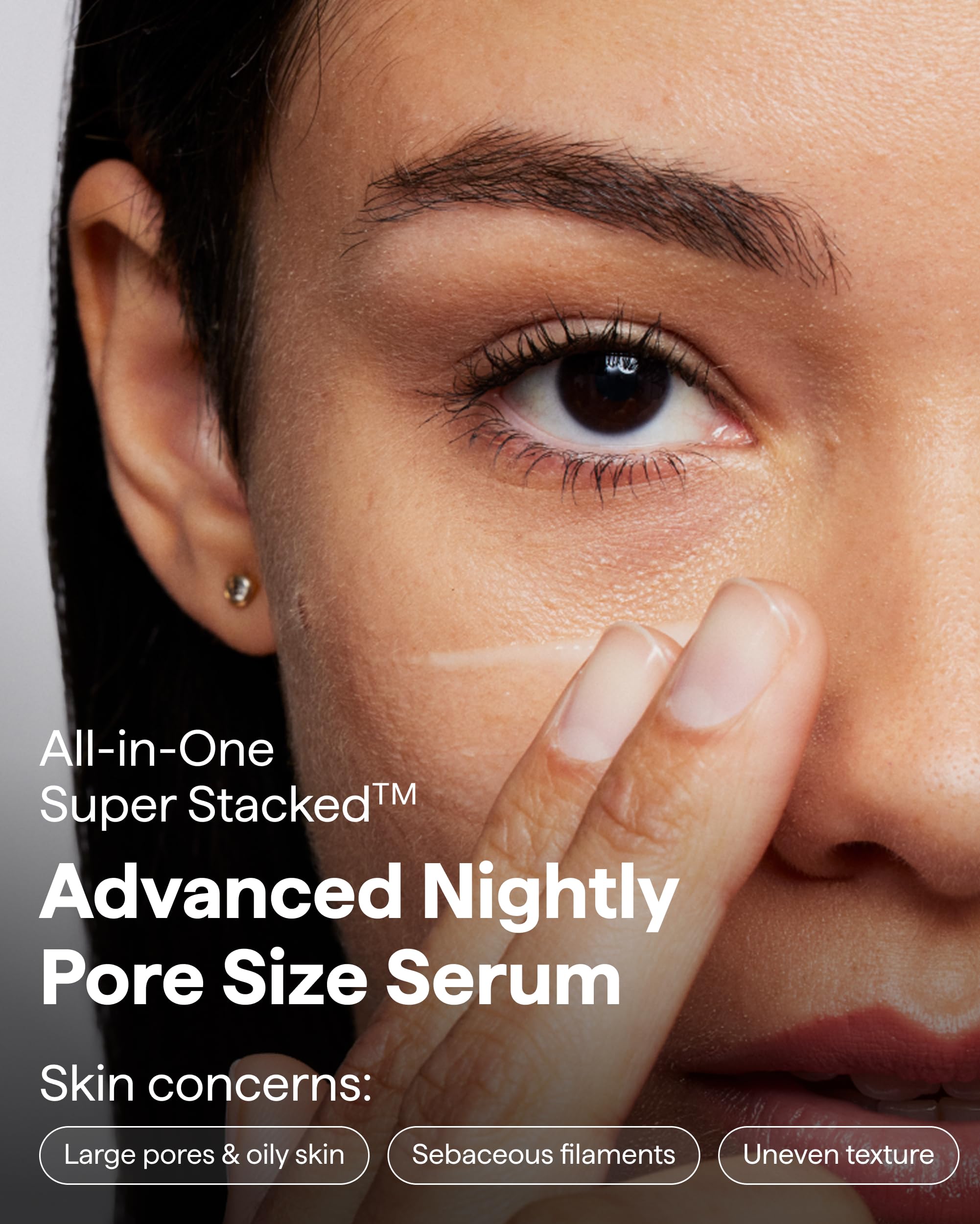 Remedy Science Pore Size Serum texture close-up shows lightweight gel-lotion feel
