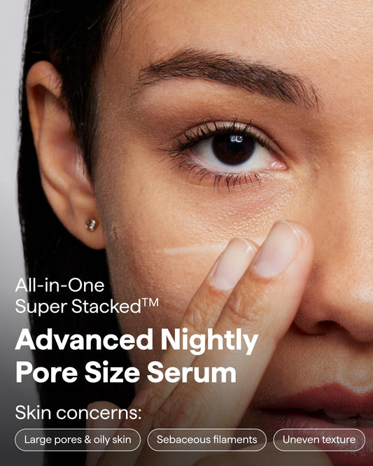 Remedy Science Pore Size Serum texture close-up shows lightweight gel-lotion feel