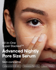 Remedy Science Pore Size Serum texture close-up shows lightweight gel-lotion feel