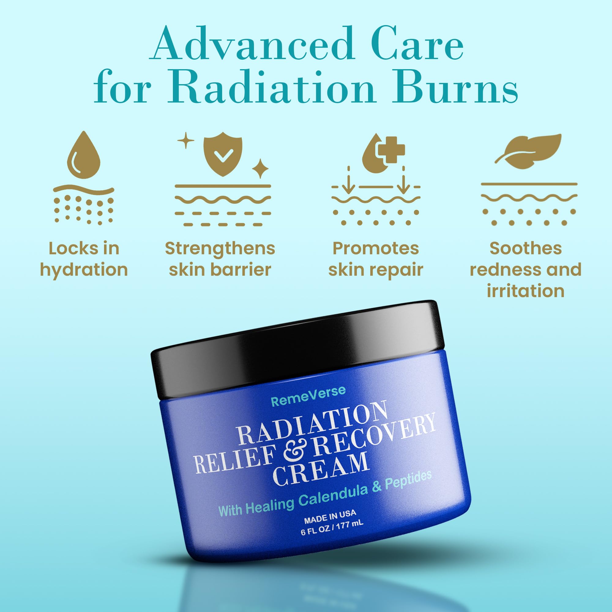 RemeVerse Radiation Cream jar highlights hyaluronic acid for deep moisture