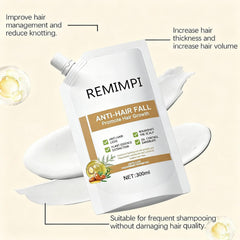 Remimpi plant extracts illustration highlighting natural nutrients for scalp vitality.