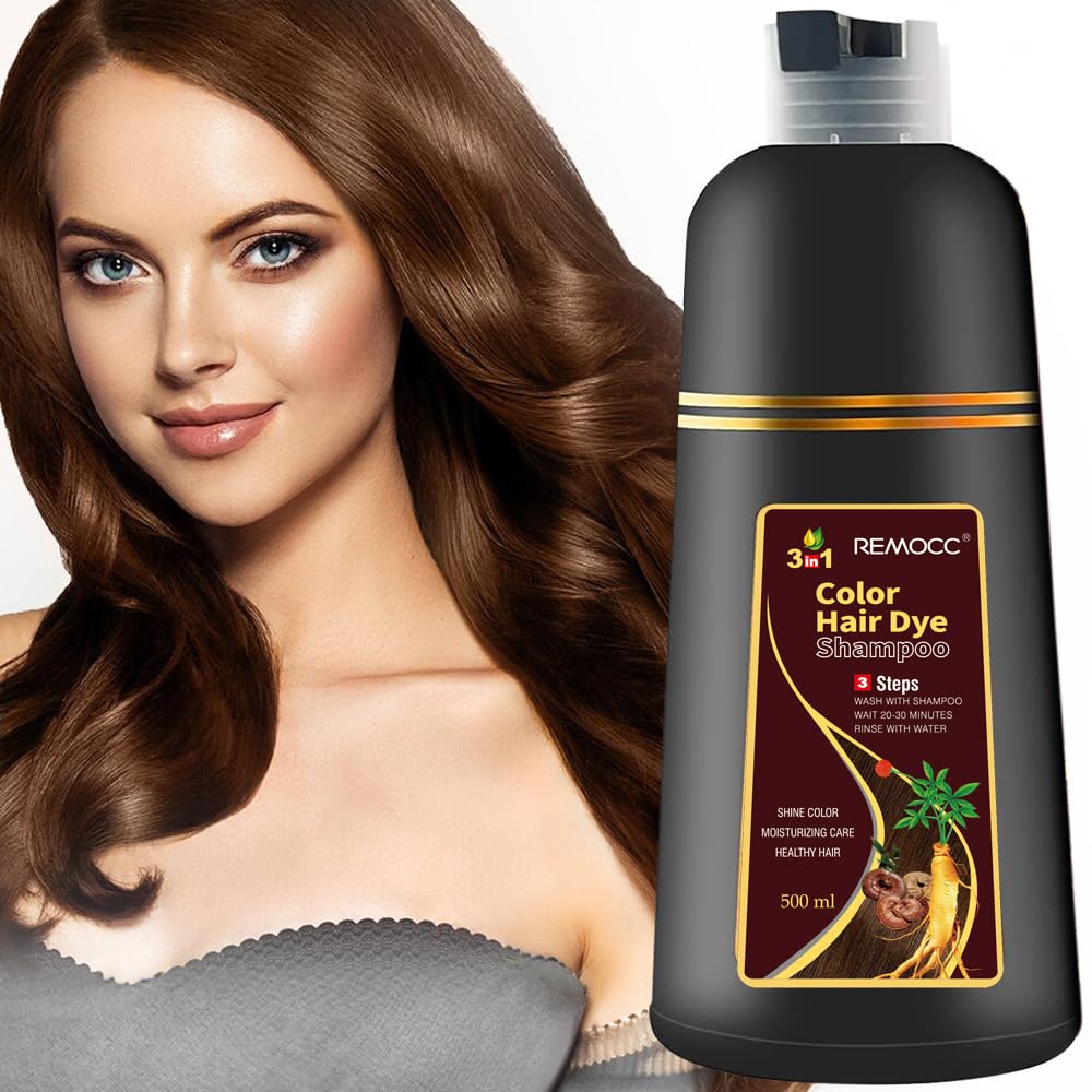 Remocc foamy color shampoo being applied for even coverage.