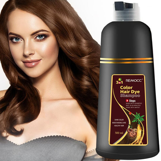 Remocc foamy color shampoo being applied for even coverage.