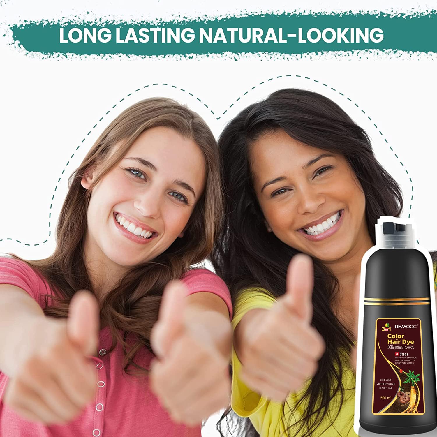 Remocc herbal-safe formula shampoo minimizes harsh chemicals for daily use.