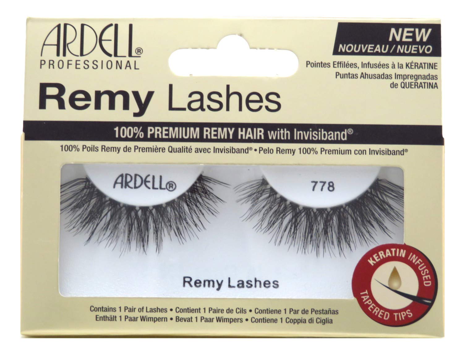 Remy Lashes Remy #778 Black Lashes with Invisiband for seamless wear.