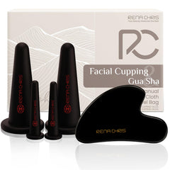 Rena Chris silicone facial cups for gentle facial massage and de-puffing