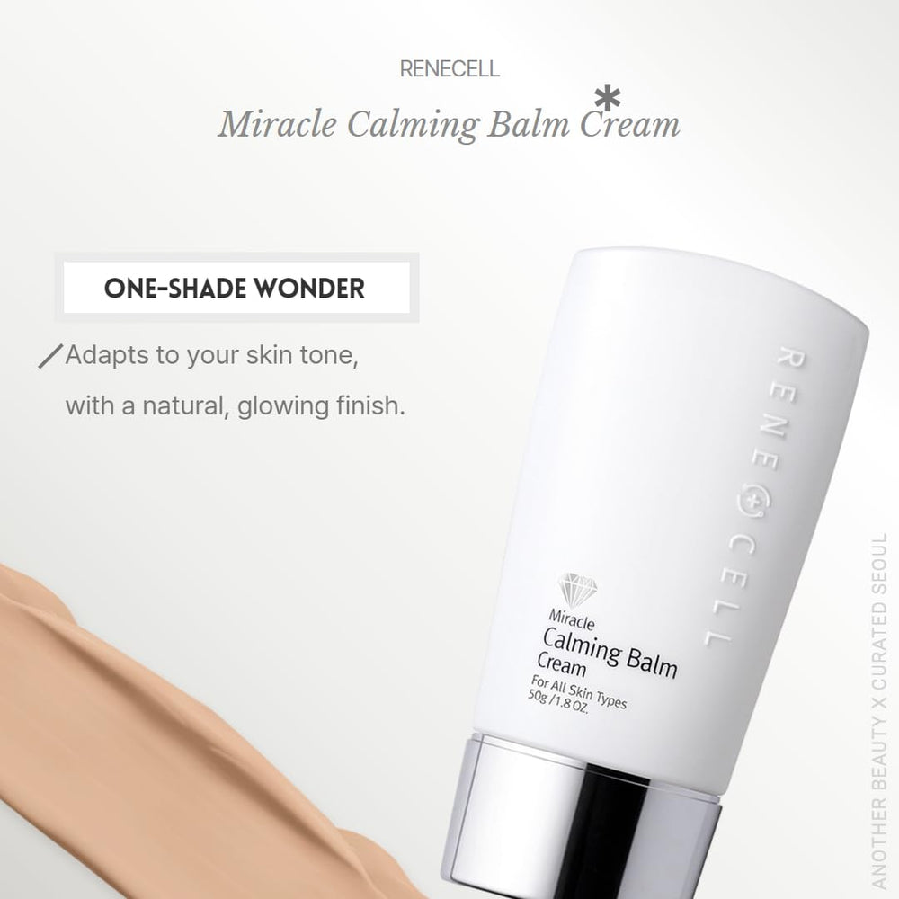 RENECELL Miracle Calming Balm packaging highlighting design for daily sensitive-skin use.