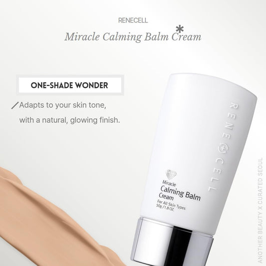 RENECELL Miracle Calming Balm packaging highlighting design for daily sensitive-skin use.