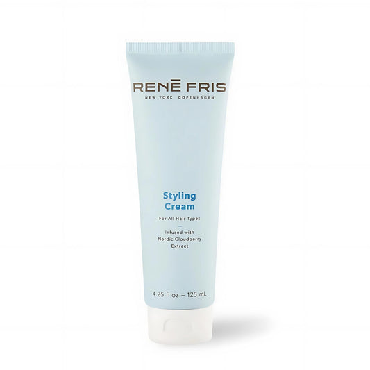 RENEFRIS Hair Styling Cream bottle shows anti-frizz protection for all hair types