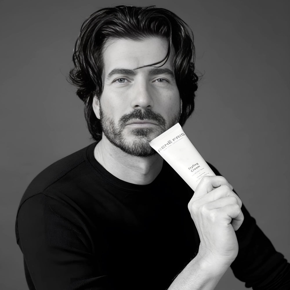 RENEFRIS ready-to-use tube showing smooth creamy texture for daily styling