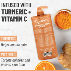 RENEW RX creamy lather radiating body wash pictured for luxurious cleansing