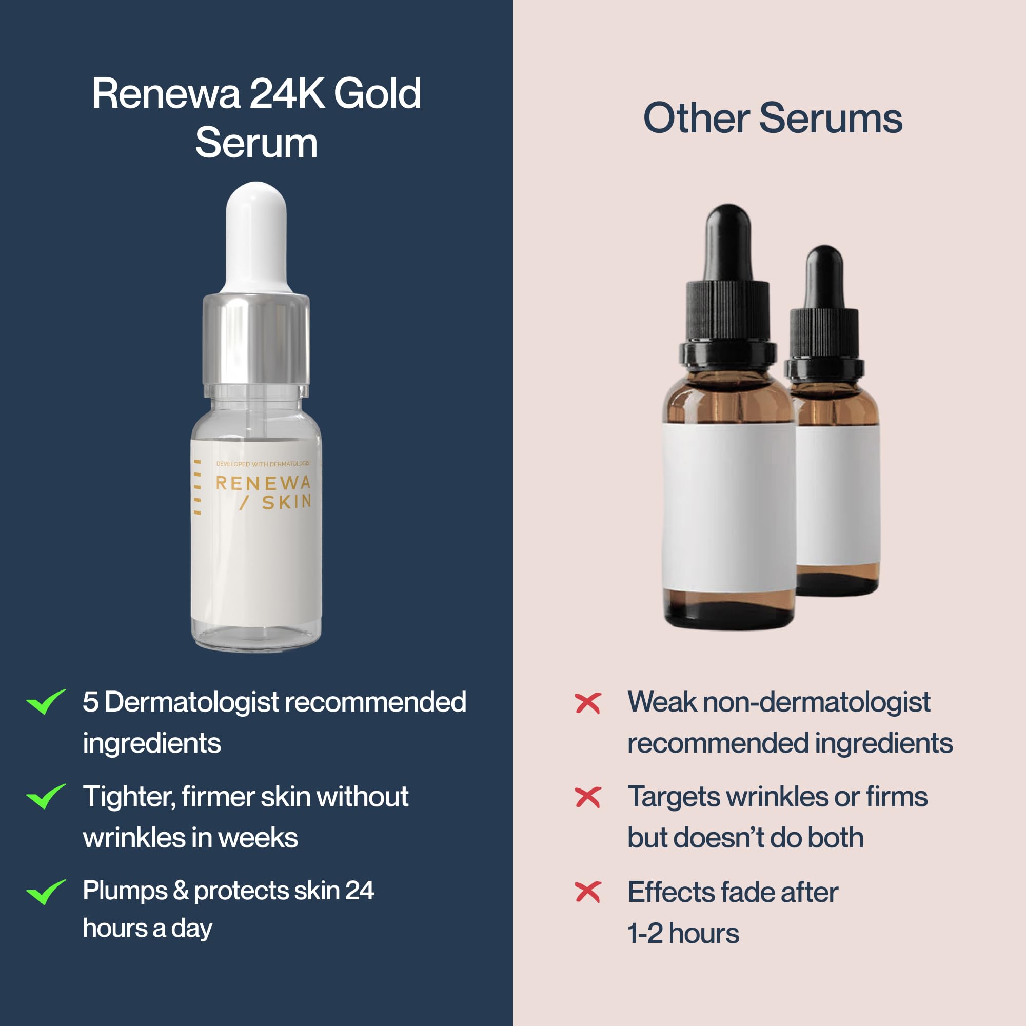Renewa Skin application hand pump demonstrates easy morning and night use