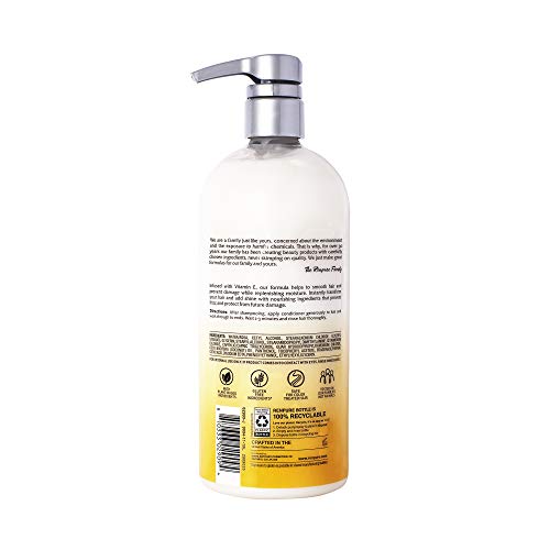 Renpure Advanced Vitamin E Conditioner jar enhances elasticity and guards against breakage.