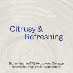 Renpure Biotin & Collagen shampoo lather close-up shows rich texture.