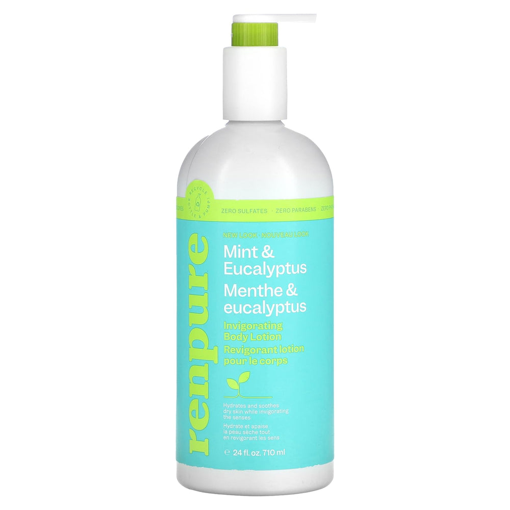 Renpure Fresh Mint and Eucalyptus bottle-pump for quick hydration and refreshing scent