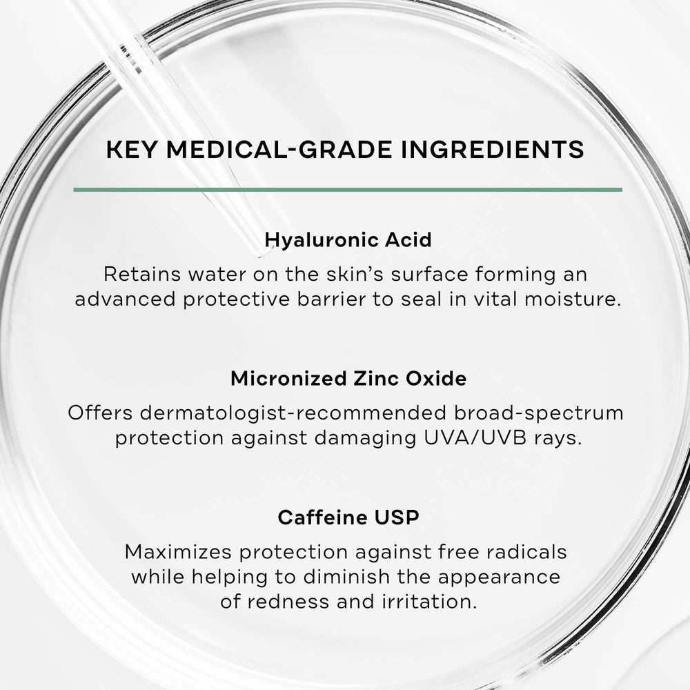 Replenix Antioxidant Hydrating Sunscreen swirl-application demonstrates sheer texture