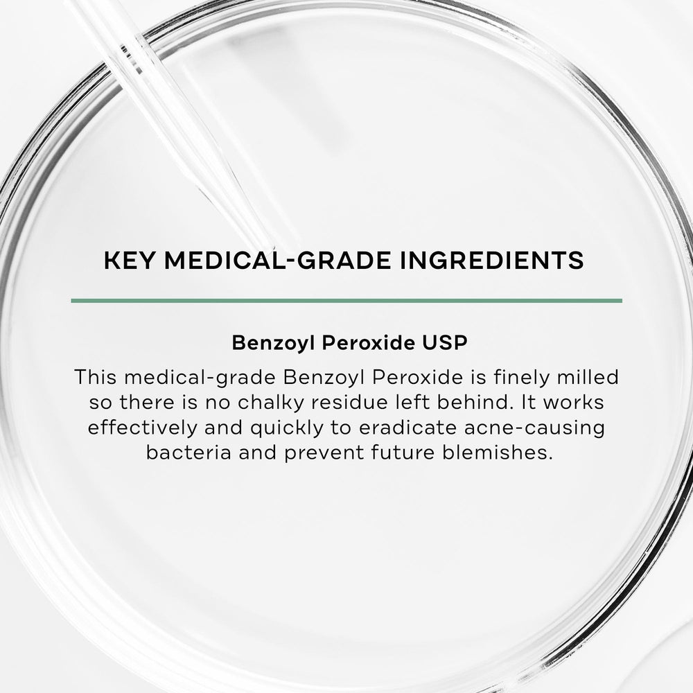 Applying Replenix BP Acne Face Wash to unclog pores with care.