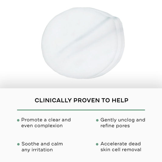 Replenix Gly-Sal pads close-up label highlighting 10% glycolic and 2% salicylic acid.