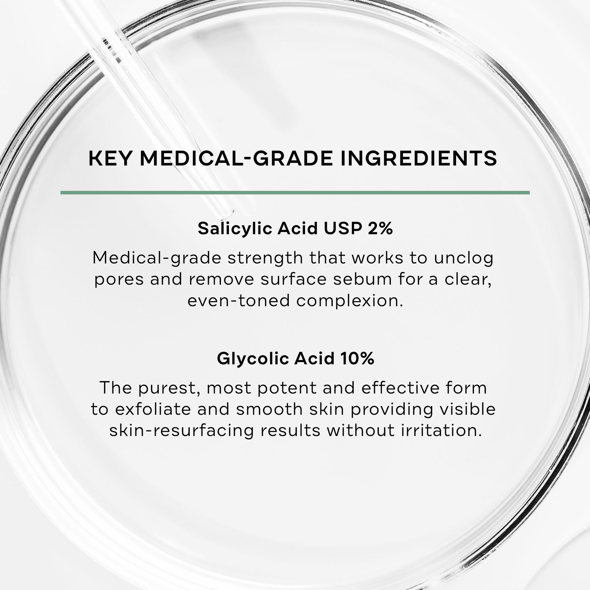 Replenix Gly-Sal pad soaked with solution ready for quick nightly use.
