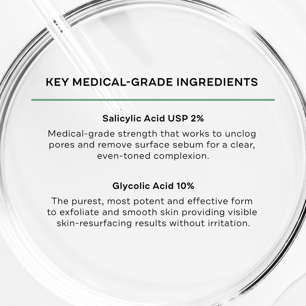 Replenix Gly-Sal pad soaked with solution ready for quick nightly use.