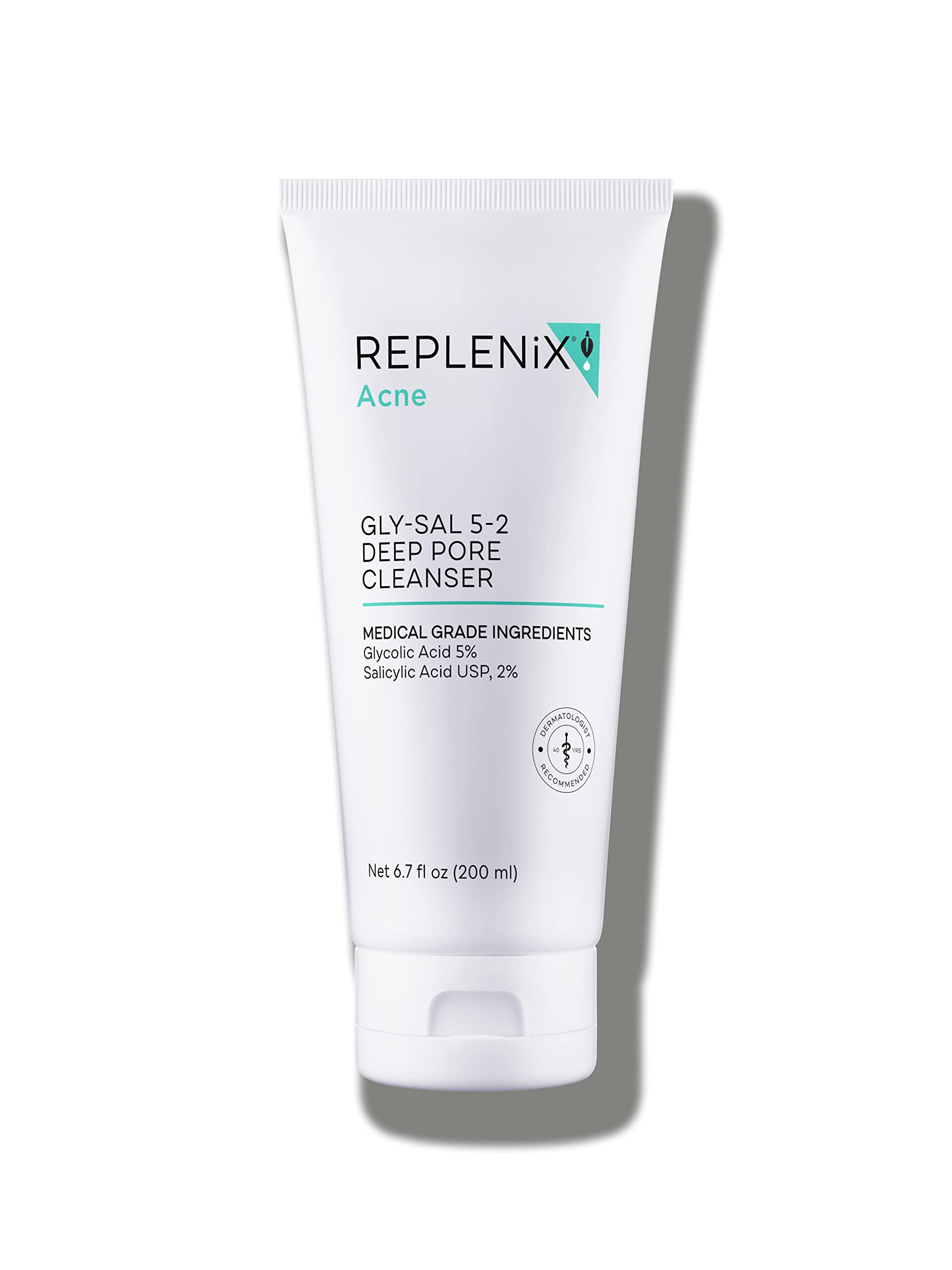Replenix Gly-Sal deep pore face wash bottle for daily acne-prone skin