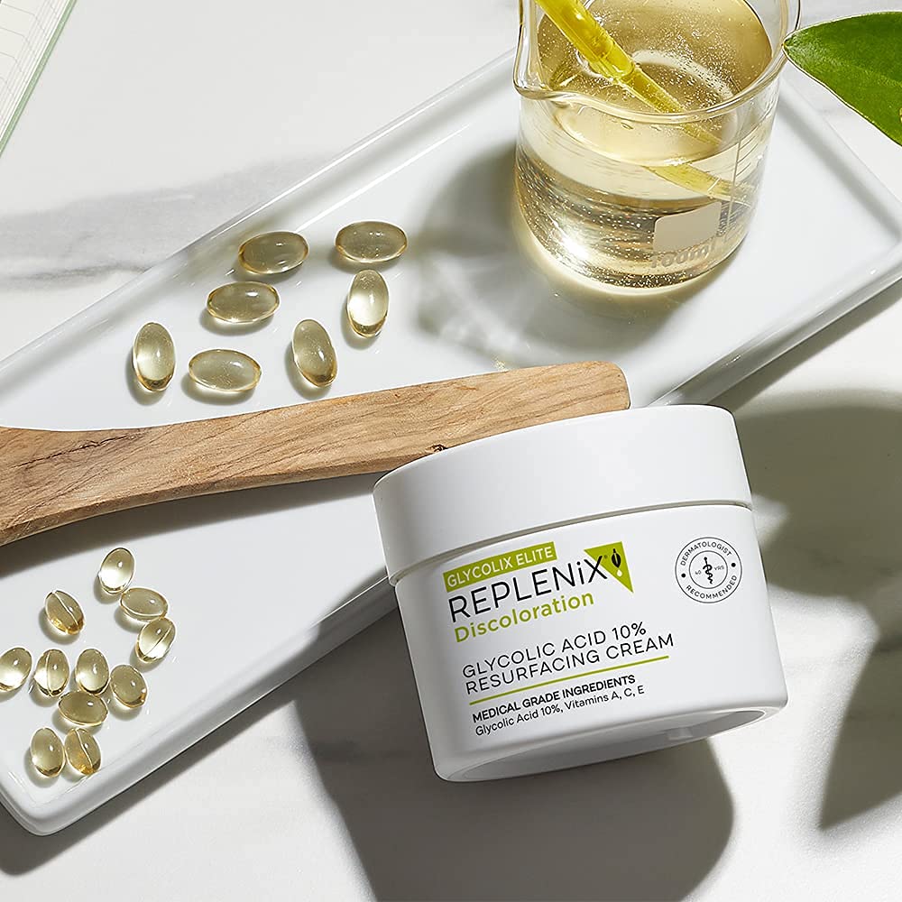 Replenix Glycolic Acid 10% cream ingredient focus on CoQ10 for antioxidant support