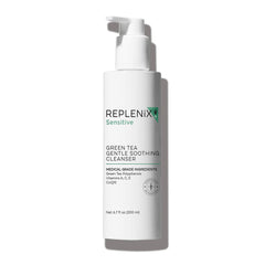 Replenix Green Tea Gentle Cleanser pump-top for easy, controlled dispensing.