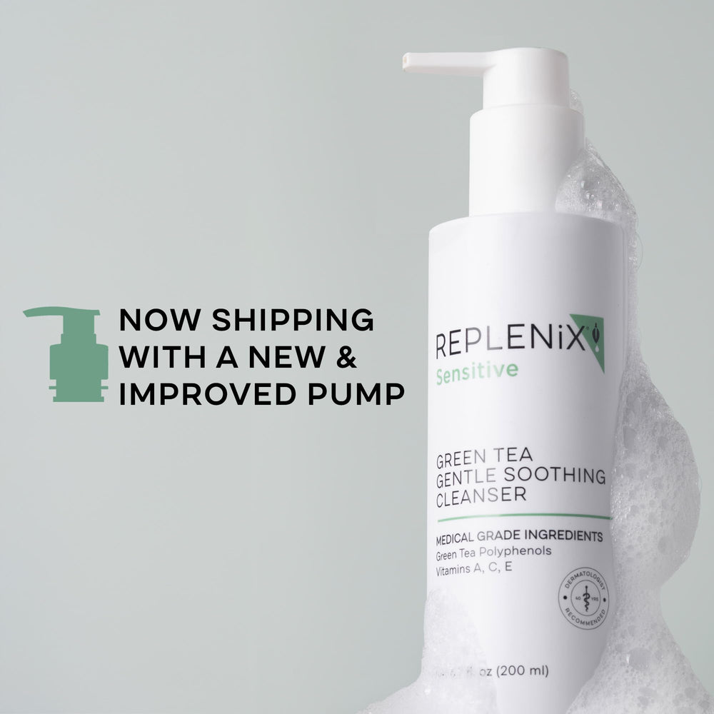 Replenix Gentle Cleanser with vitamins A, C, E for nourishment.