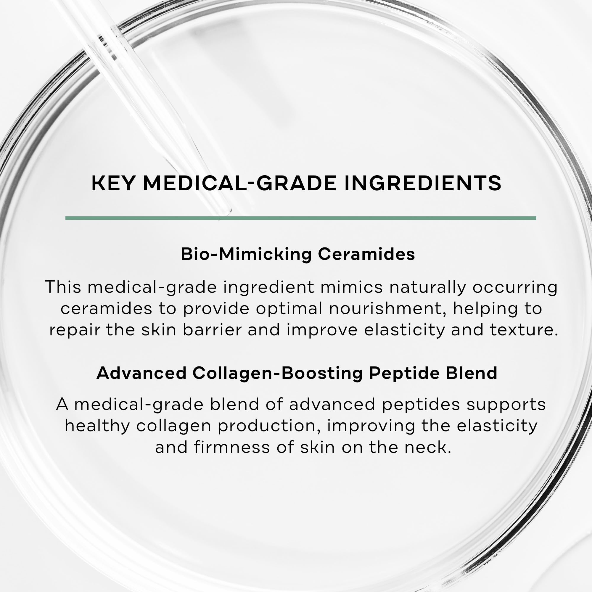 Replenix lifting-neck-cream decollete area close-up suggests improved elasticity.