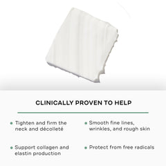 Replenix lifting-neck-cream texture close-up shows smoothing and hydration.