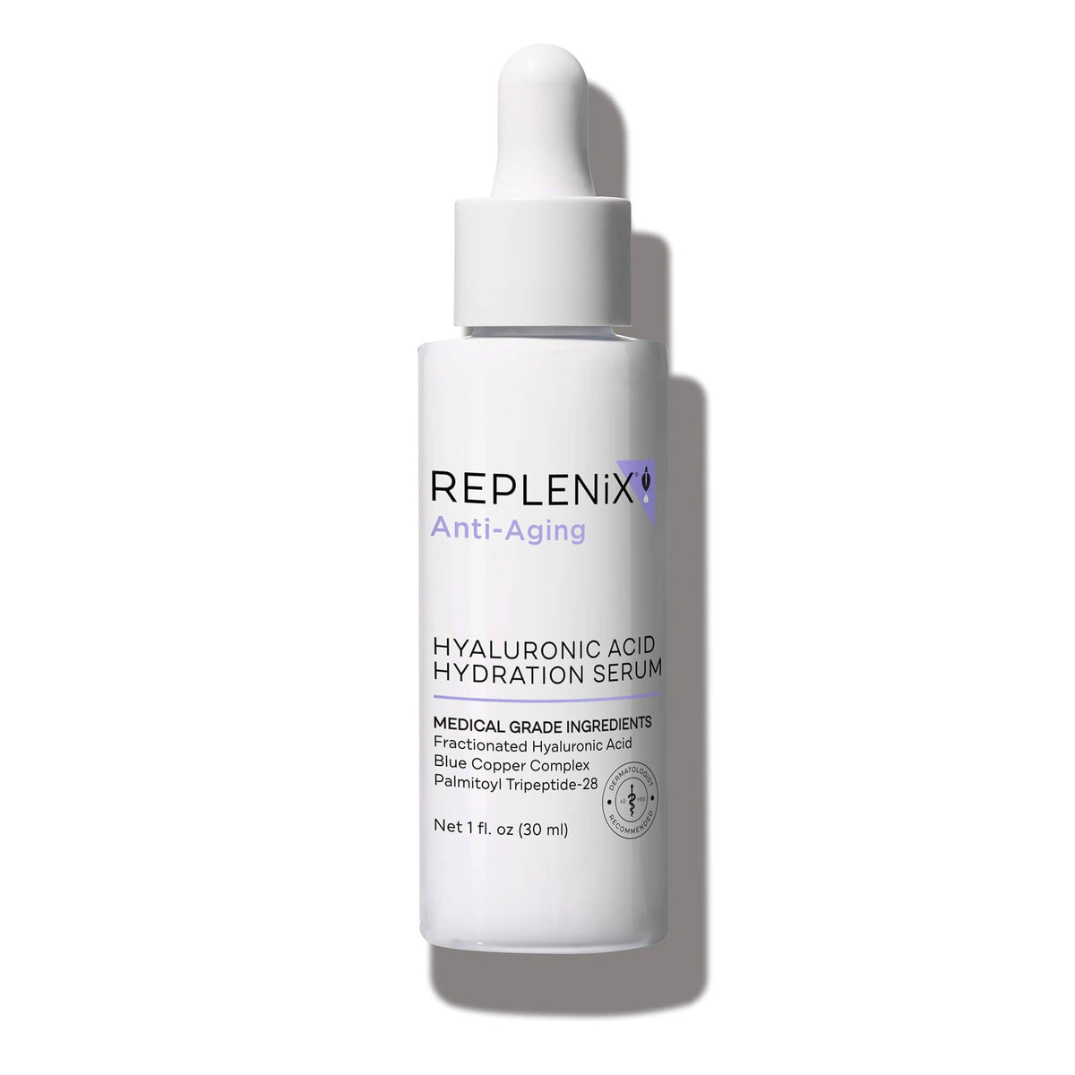 Replenix Pure Hydration bottle close-up shows premium daily hydration