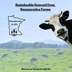 Reroot Organics Naked Tallow Balm contains grass-fed beef tallow.