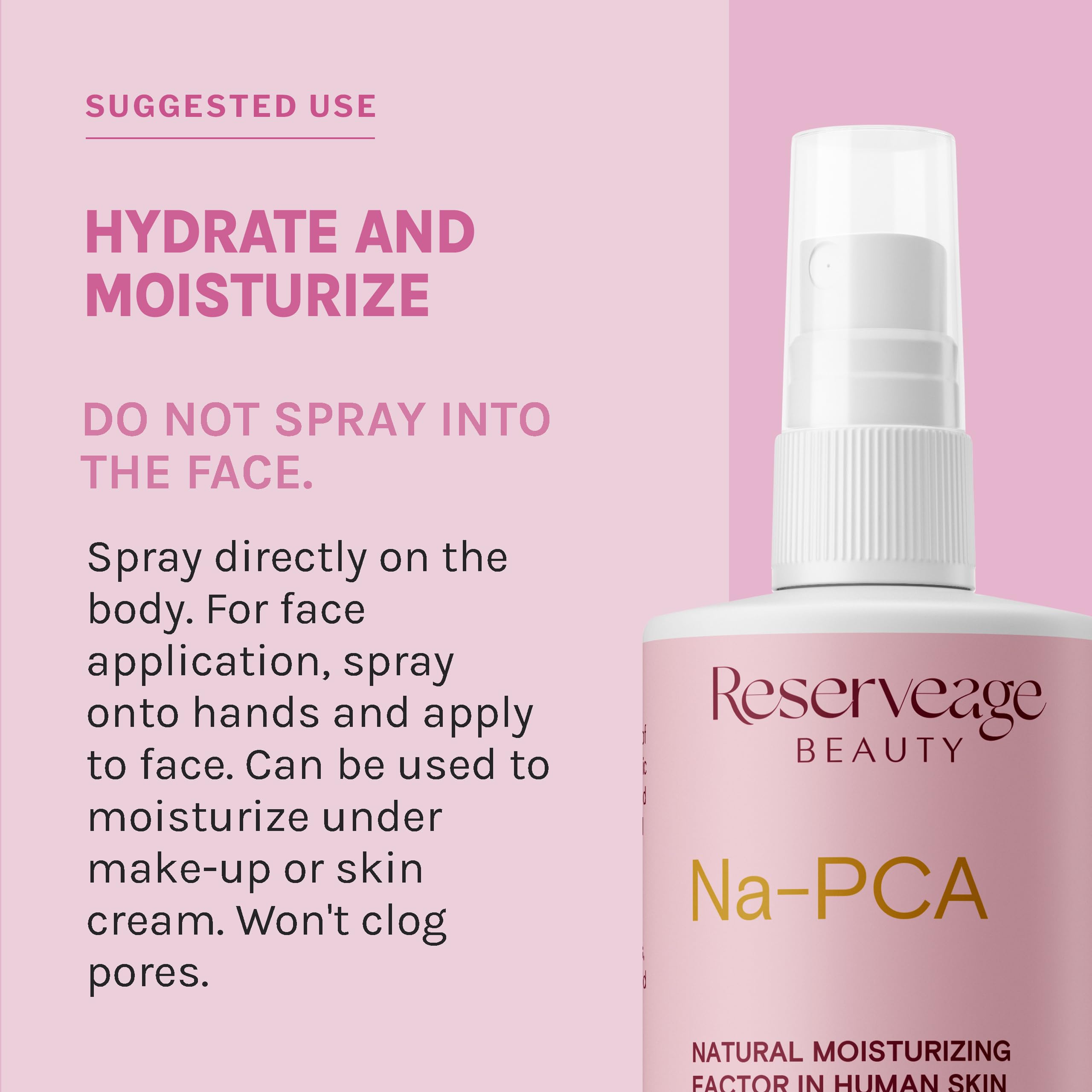 Reserveage Na-PCA Spray pack-of-2 emphasizes value and easy daily use