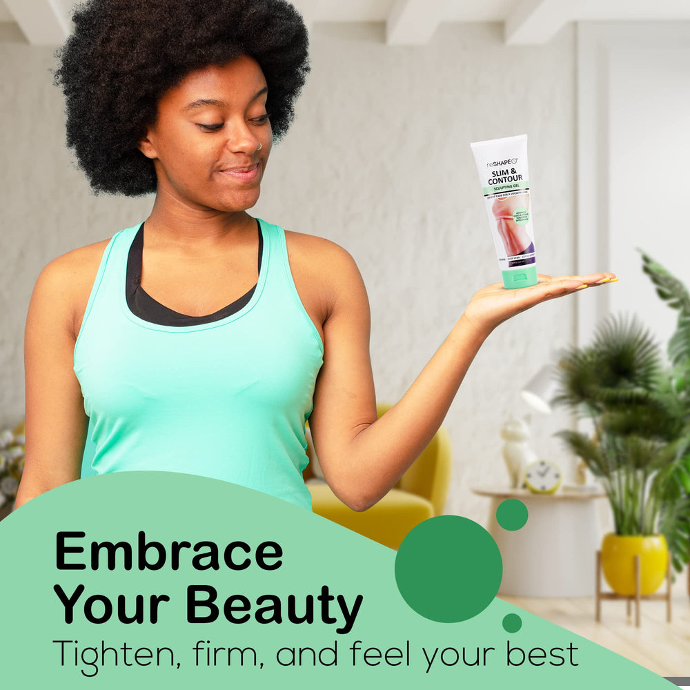 Reshape+ gel texture close-up suggesting lightweight warmth and hydration.
