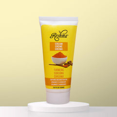 Reshma Beauty Turmeric Cream on skin illustrating lightweight, multipurpose moisturization