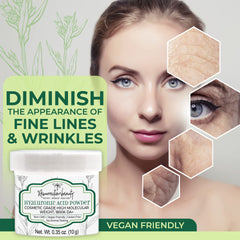 RESURRECTIONbeauty hyaluronic acid powder mixing with water to form serum