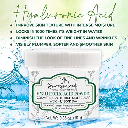 RESURRECTIONbeauty hydrated-looking skin after hyaluronic acid application