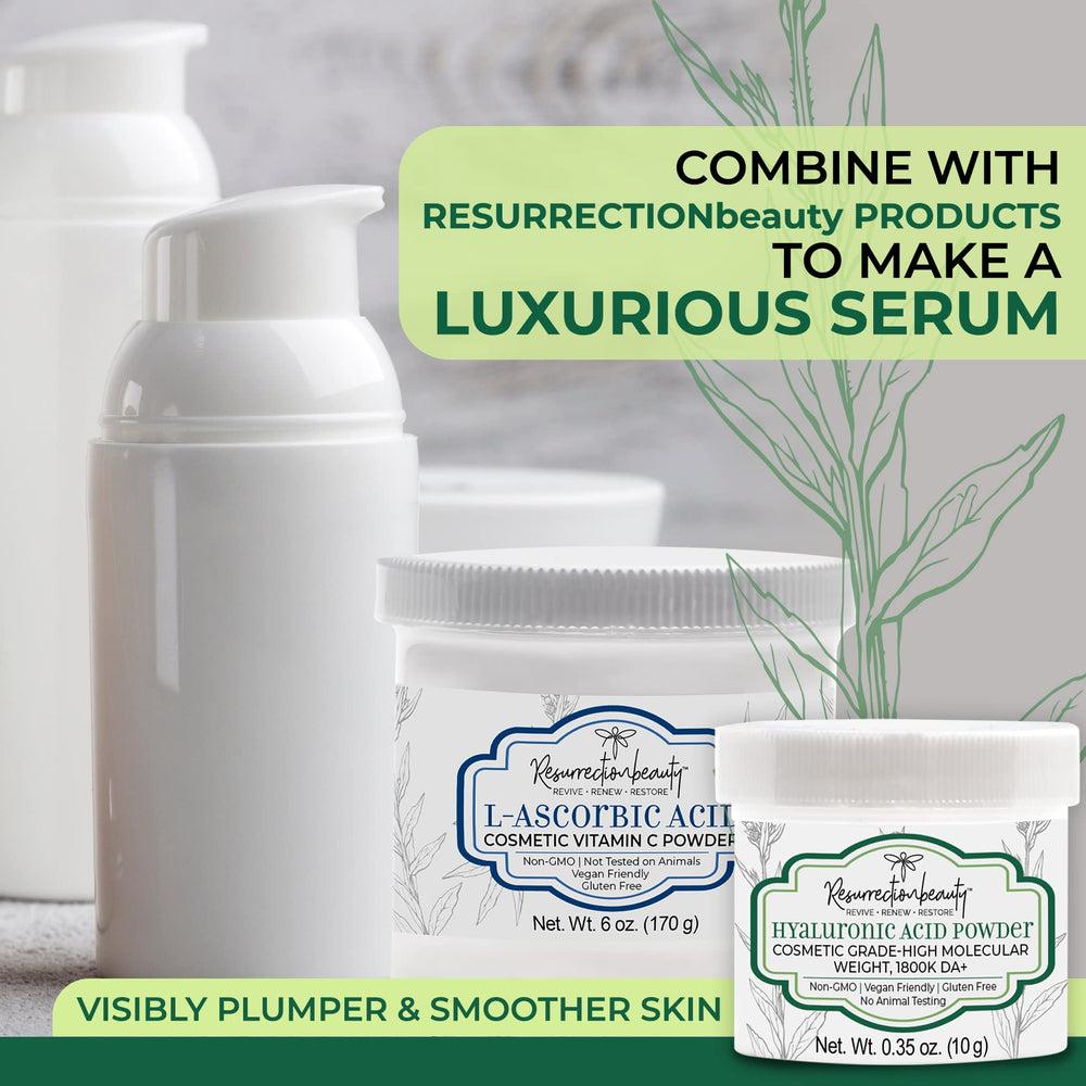 RESURRECTIONbeauty vanity setup with DIY skincare routine and products