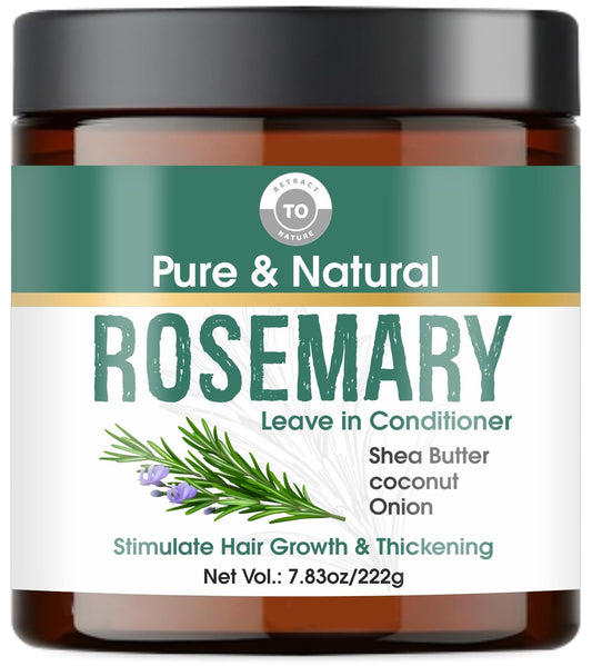RETRACT TO NATURE Rosemary Leave-In Conditioner bottle shown for easy daily hair care