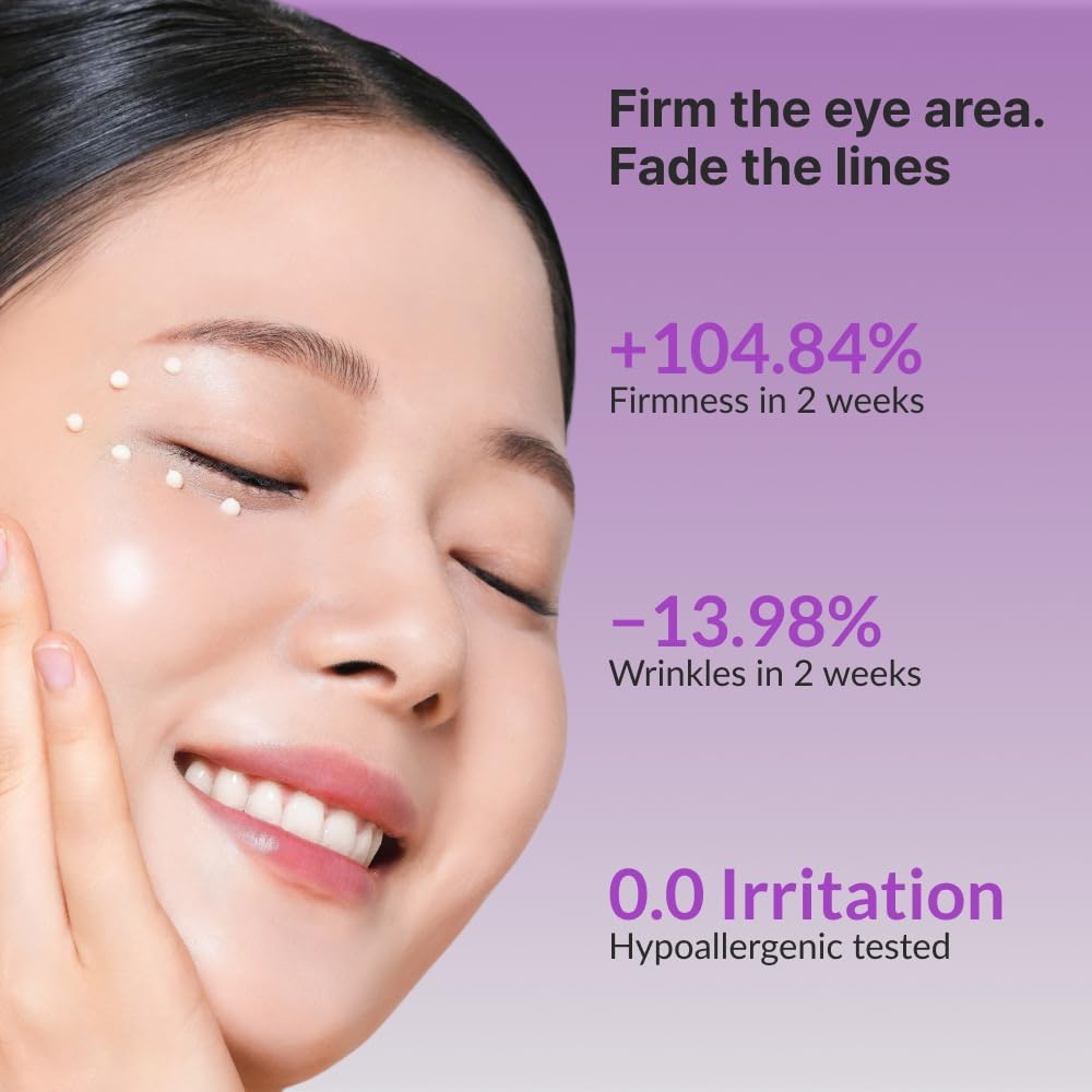 Returnu The Firm Eye Cream creamy texture on finger ready for use