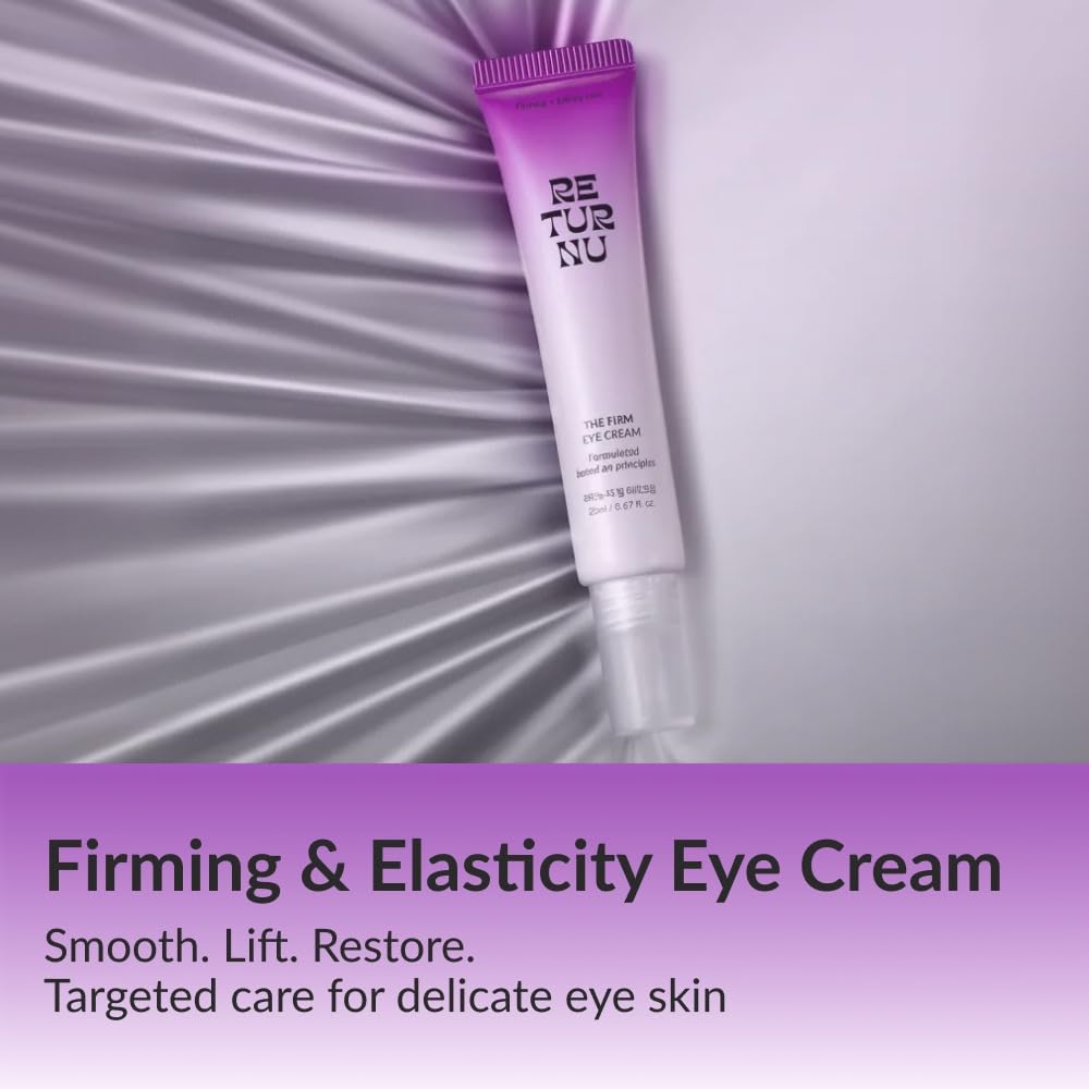 Returnu The Firm Eye Cream tube dispense shown for easy application