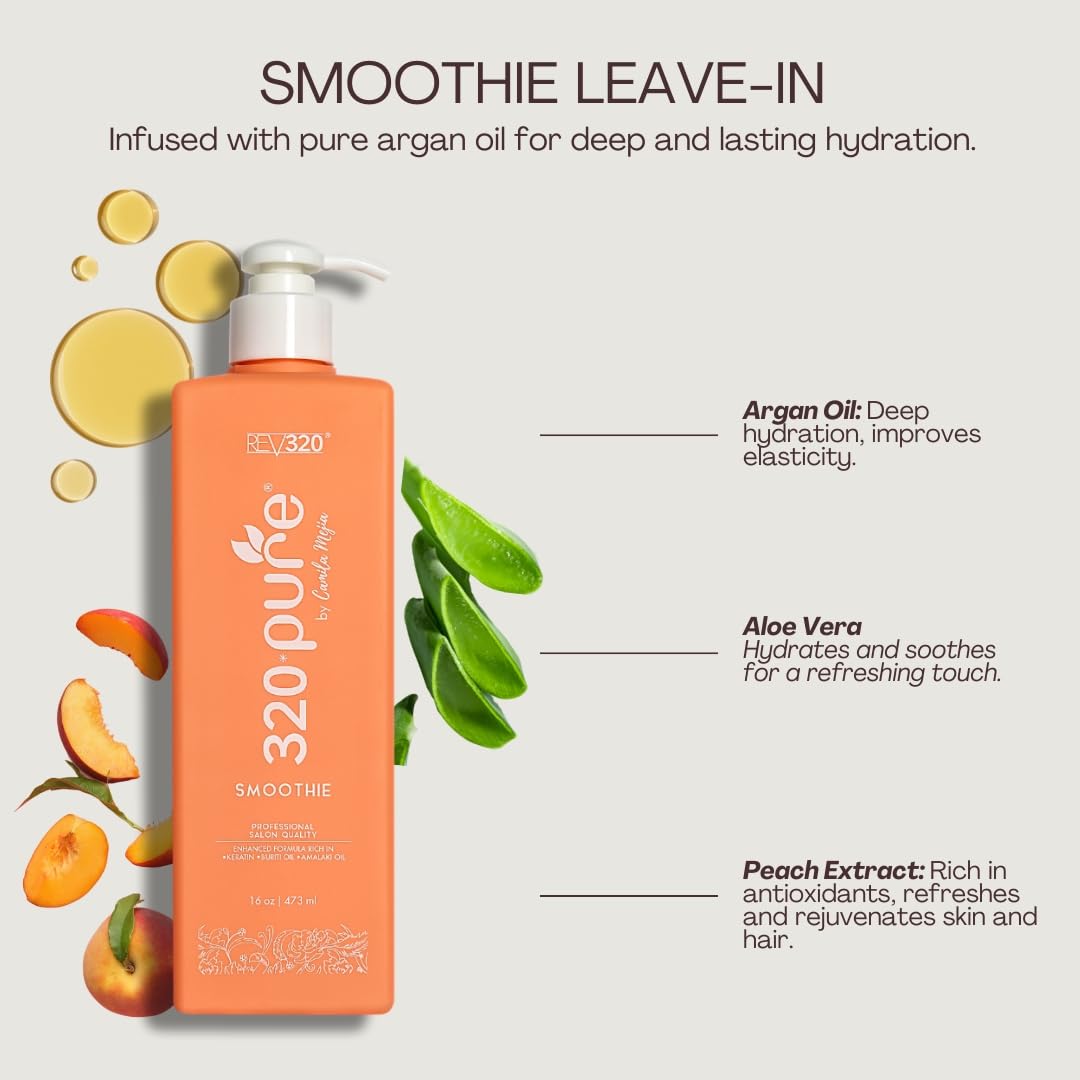 Rev320 320Pure Smoothie Leave-In Aloe vera locks in moisture
