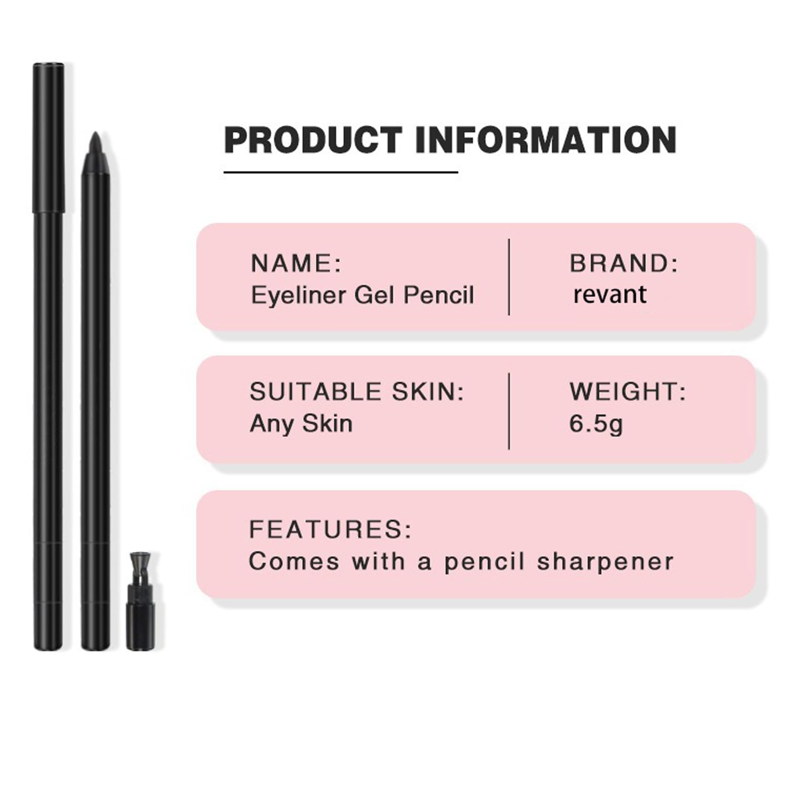 Revant Beauty Gel Eyeliner available in black and wood brown shades for versatility.