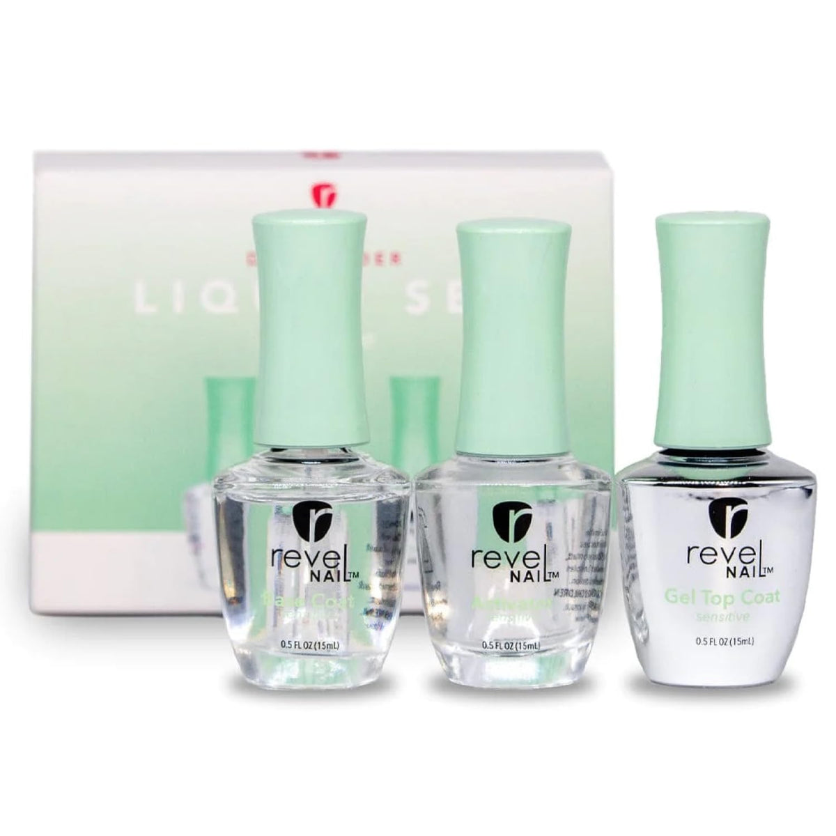 Revel Nail Sensitive Dip Base Coat for long-lasting hold.